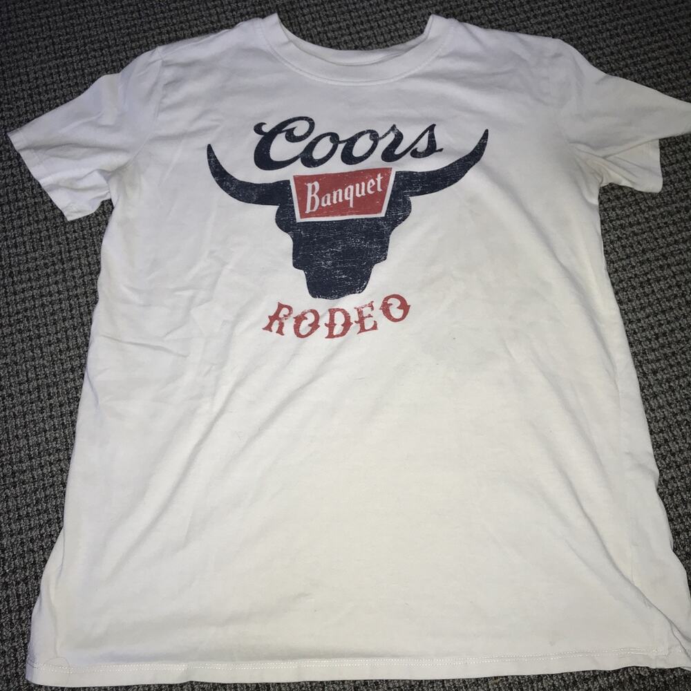 Coors Banquet Rodeo XS White‎ Tee Shirt